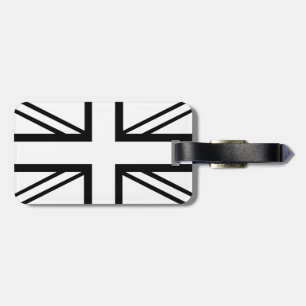 Black & White Classic Union Jack British(UK) Flag Luggage Tag