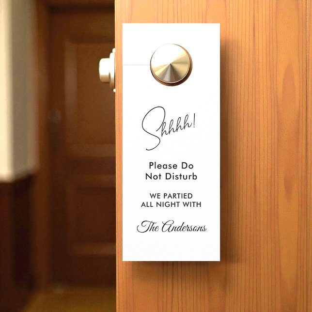 Black White Classic Wedding Door Hanger (Creator Uploaded)
