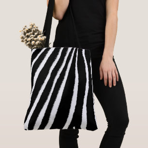 Black & White Classic Zebra Pattern Tote Bag