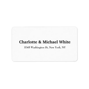 Black White Classical Bold Text Elegant Family Label