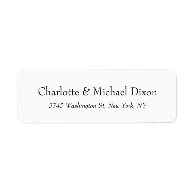 Black White Classical Stylish Elegant Family Name (Front)