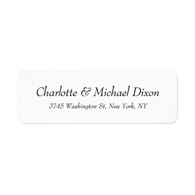 Black White Classical Stylish Elegant Family Name (Front)