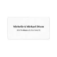Black White Classical Stylish Elegant Family Name