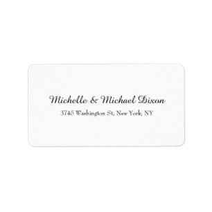 Black White Classical Stylish Elegant Family Name  Label