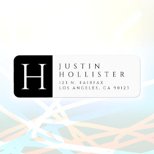 Black & White   Classy Return Address