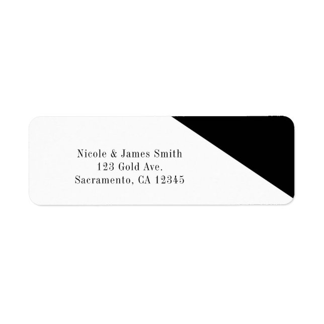 Black & White Classy Triangle Wedding Invitation (Front)