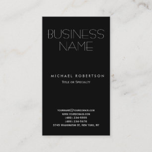 Black White Clean Consultant Business Card