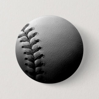 Black & White Close-up Baseball 6 Cm Round Badge