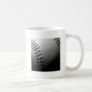 Black & White Close-up Baseball Coffee Mug