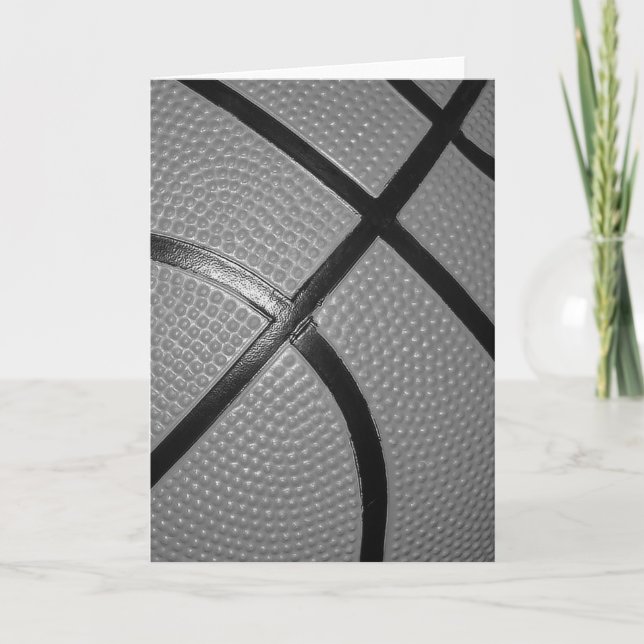 Black & White Close-Up Basketball Card (Front)