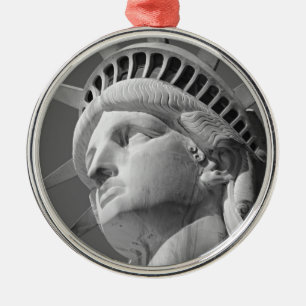 Black & White Close-up Statue of Liberty Metal Tree Decoration