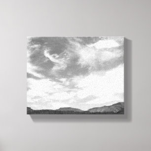 Black & White Clouds Above the Utah Desert 8x10 Canvas Print