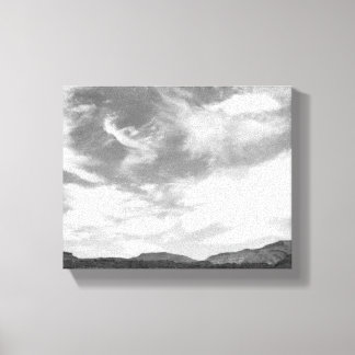 Black & White Clouds Above the Utah Desert 8x10 Canvas Print