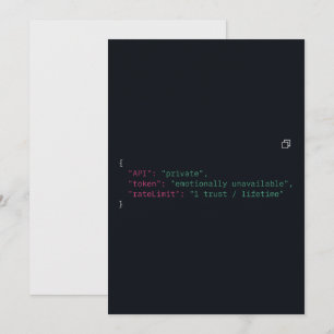 Black & White Coder Quote Invitation – Customise