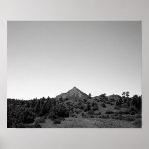 Black & White Colorado Mountain on Horizon 16x20 Poster