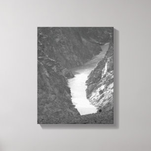Black & White Colorado River - Grand Canyon 11x14 Canvas Print