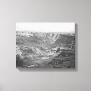 Black & White Colorado River In Grand Canyon 11x14 Canvas Print