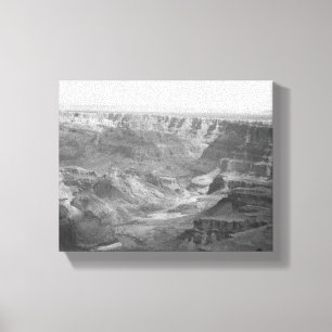 Black & White Colorado River In Grand Canyon 8x10 Canvas Print