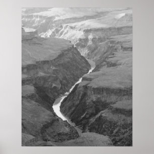 Black & White Colorado River Running 16x20 Poster