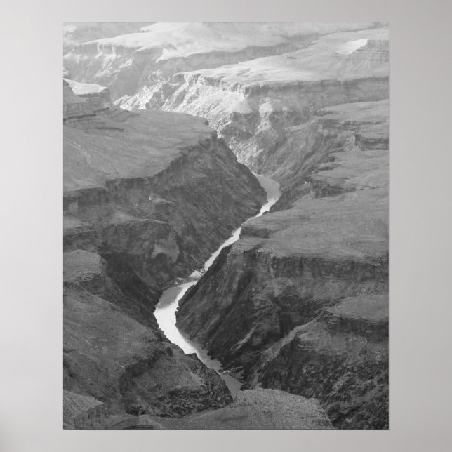 Black & White Colorado River Running 16x20 Poster (Front)