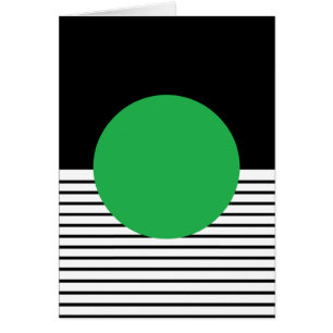 Black White Colorblock & Green Circle