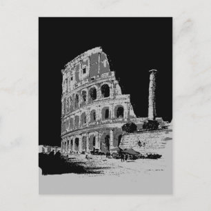 Black & White Colosseum Postcard