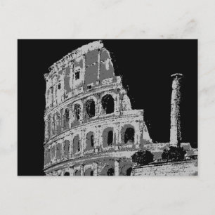 Black & White Colosseum Postcard