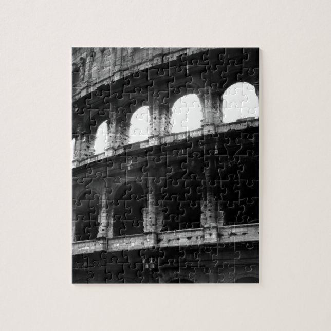 Black White Colosseum Roman Empire Jigsaw Puzzle (Vertical)