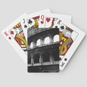 Black White Colosseum Roman Empire Playing Cards