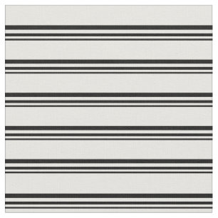 Black & White Coloured Lined Pattern Fabric