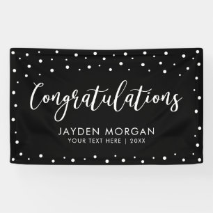 Black & White   Congratulations Party Event Banner