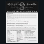 Black White Consent Budget Form Massage Therapy Flyer<br><div class="desc">Black White Consent Budget Form Massage Therapy</div>
