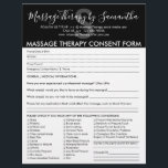 Black White Consent Budget Form Massage Therapy Flyer<br><div class="desc">Black White Consent Budget Form Massage Therapy</div>