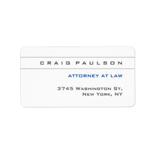 Black White Consultant Attorney at Law Profession Label