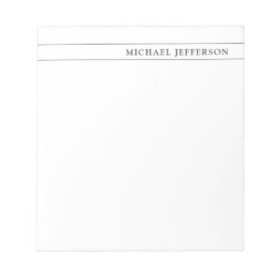 Black White Consultant Attorney at Law Profession Notepad