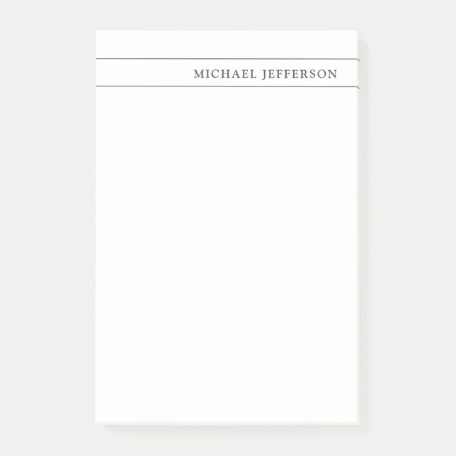 Black White Consultant Attorney at Law Profession Post-it Notes (Front)