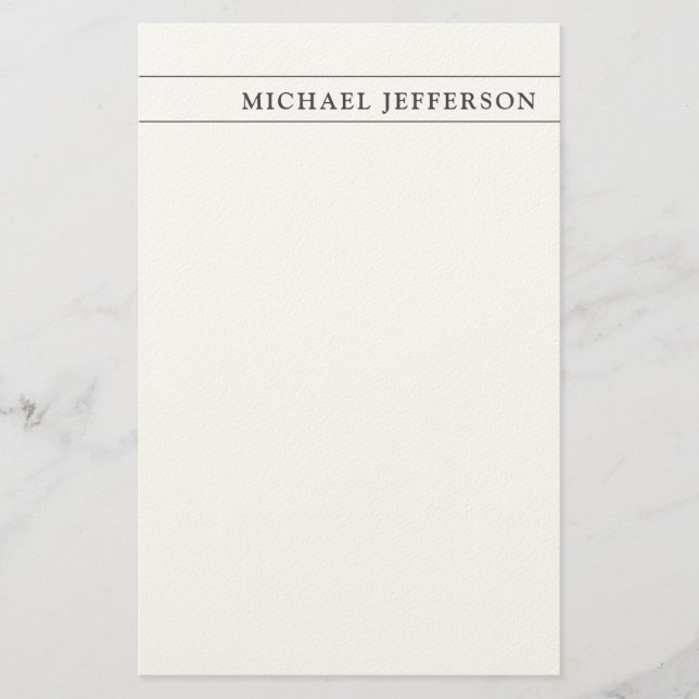 Black White Consultant Attorney at Law Profession Stationery (Front)