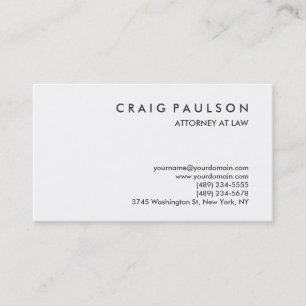 Black White Consultant Attorney Business Card