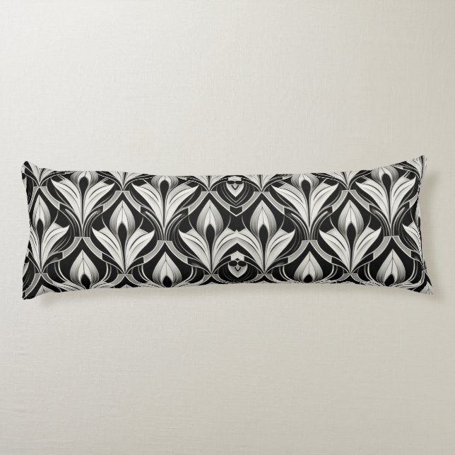 Black & White Contrast Body Cushion (Back)