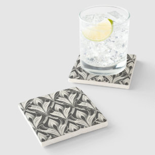 Black & White Contrast Stone Coaster