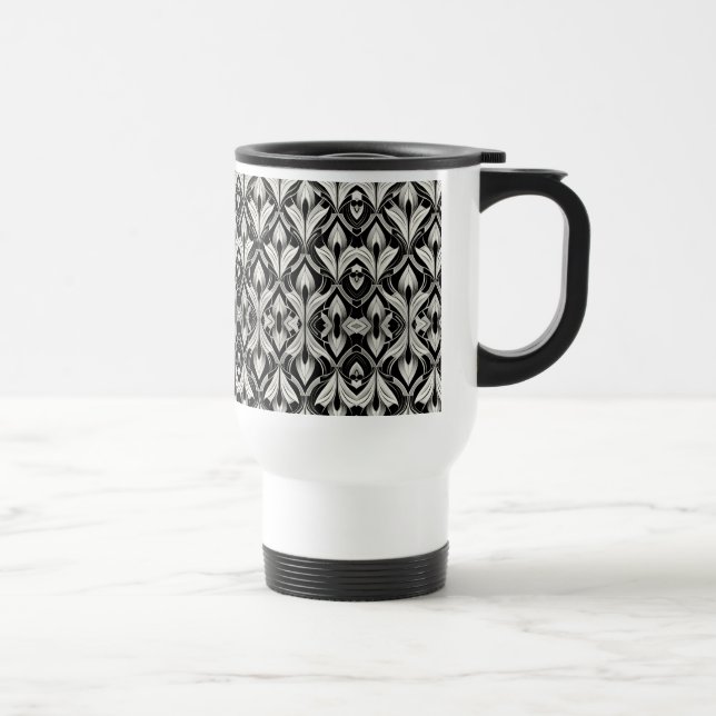 Black & White Contrast Travel Mug (Right)