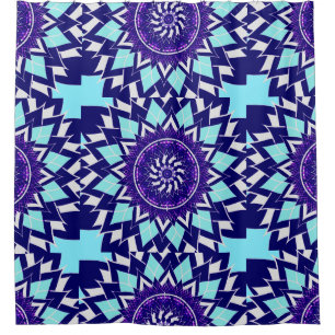 black&white cosmos shower curtain