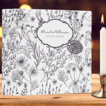 Black & White Country Floral End of Life Planner 