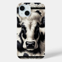 Black & White Cow Cowhide Fur Furry Look