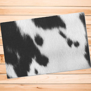 Black White Cow Fur Spots Skin Tissue Paper