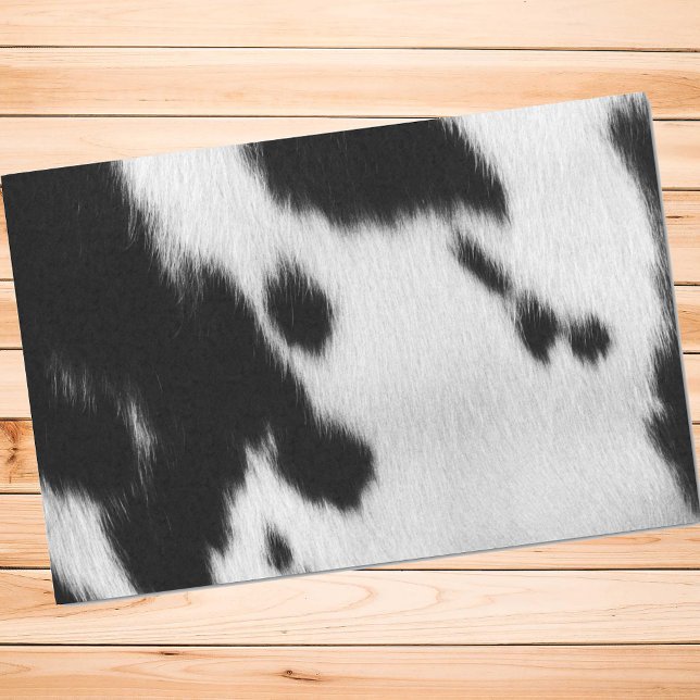 Black White Cow Fur Spots Skin Tissue Paper (Creator Uploaded)