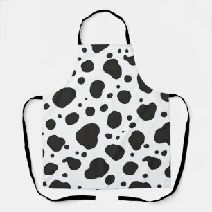 Black White Cow Pattern Apron