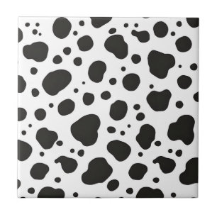 Black White Cow Pattern Tile