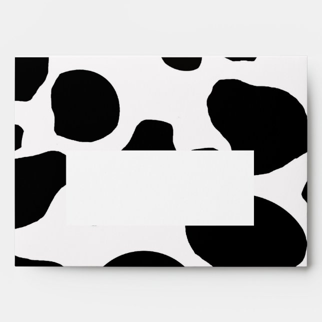 Black White Cow Print A7 Envelope (Front)
