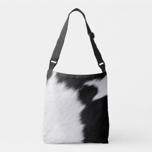 Black ,White cow print crossbody bag